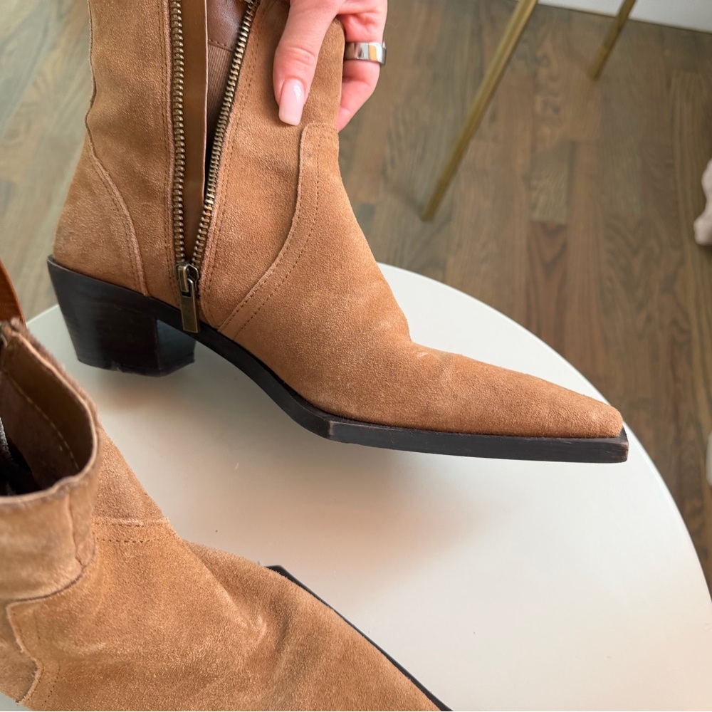 Mango brown suede ankle boots - Picture 3 of 8
